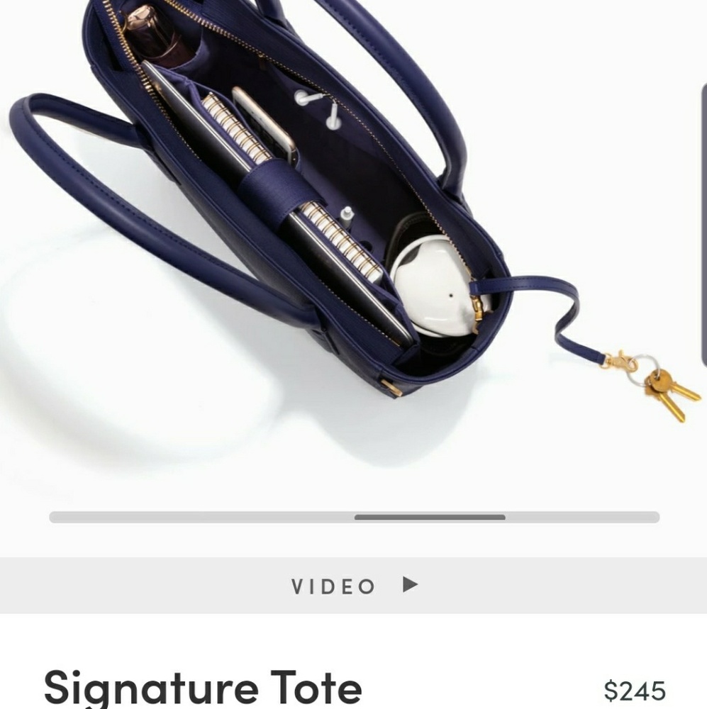 Dagne Blue Classic Tote